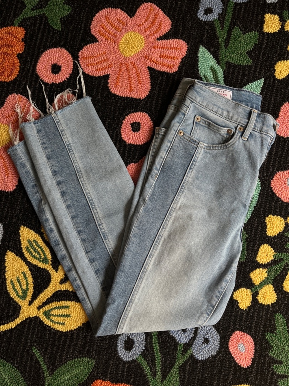 GAP Two Tone Vintage Slim High Rise Jeans